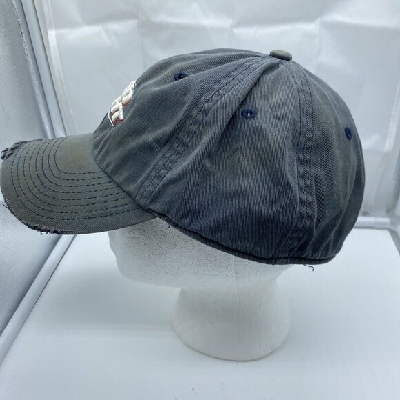 Bud Light Logo Tattered Worn Faded Gray Cap Hat Flex-Fit Stretch OSFM - Picture 4 of 11